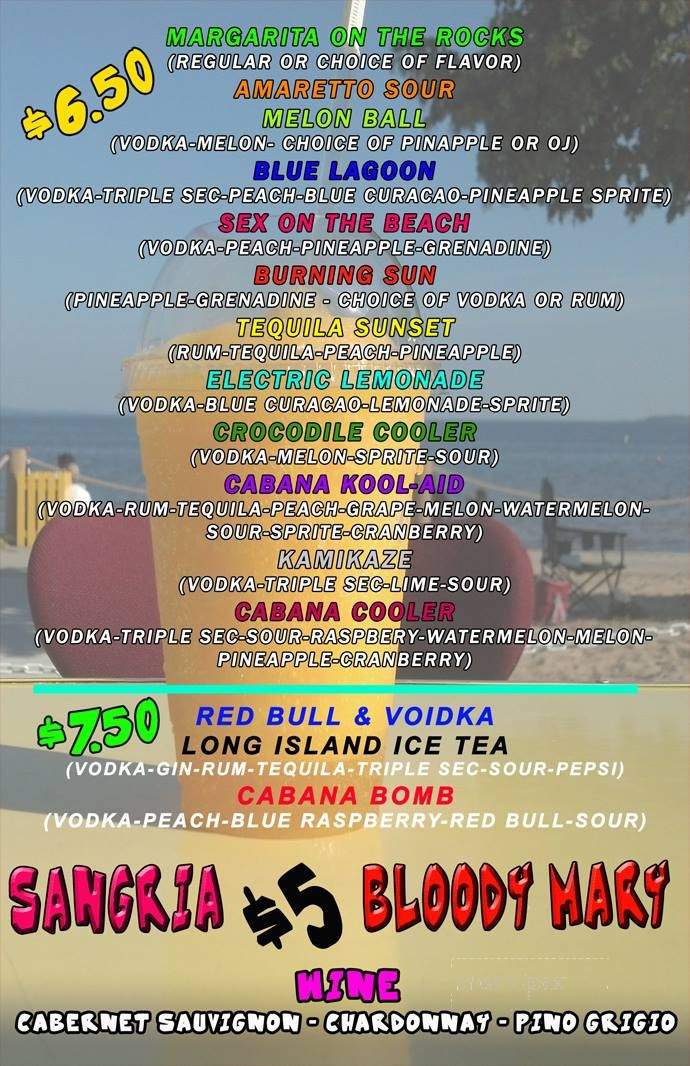 The Cabana Beach Bar - Plattsburgh, NY