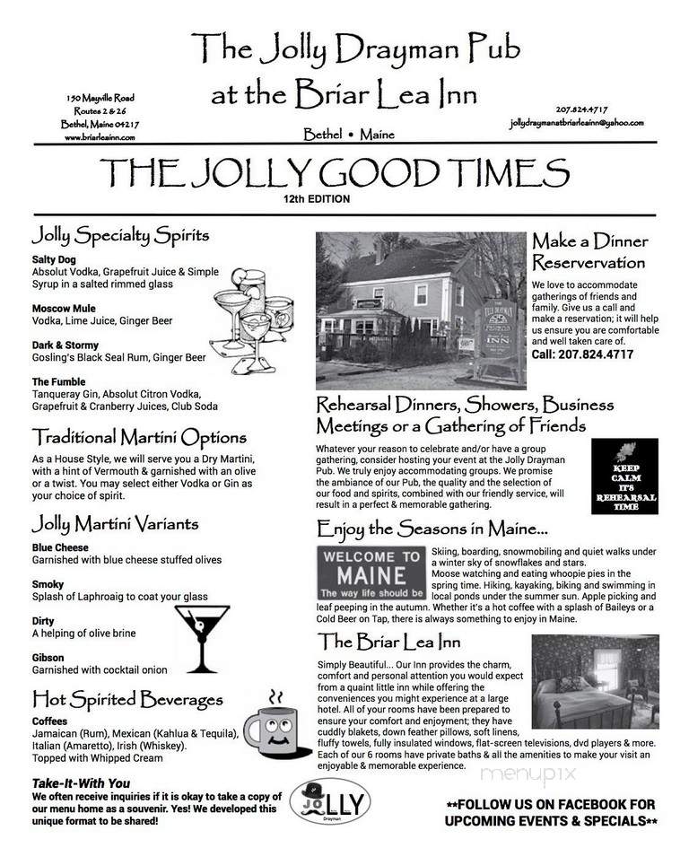 Jolly Drayman Pub at The Briar Lea Inn - Bethel, ME