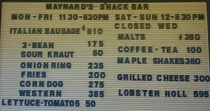 Maynard's Snack Bar - Moretown, VT