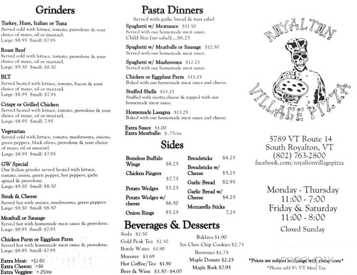 Village Pizza - South Royalton, VT